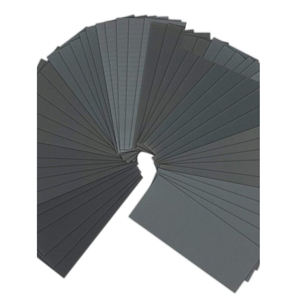 90 Pcs 400 to 3000 Grit Wet Dry Assortment 9x3.6 Inch for Automotive Sanding